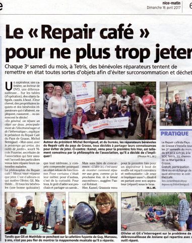 Article Nice-Matin dimanche 16 avril 2016