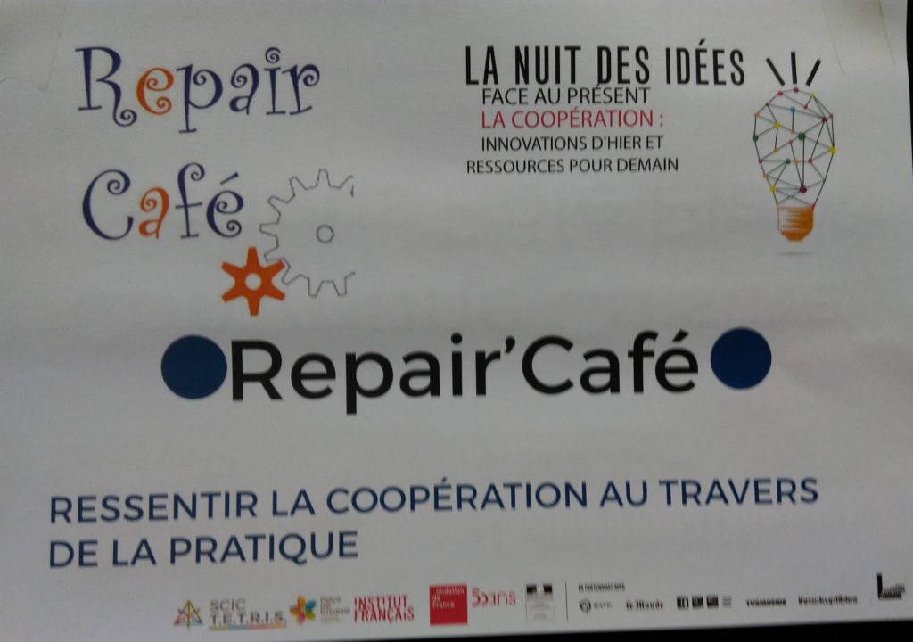 Signalétique atelier Repair Café pays de Grasse à La Nuit des Idées